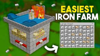 COMPACT 119 IRON FARM TUTORIAL in Minecraft Bedrock MCPEXboxPS4Nintendo SwitchWindows10 [upl. by Analah102]