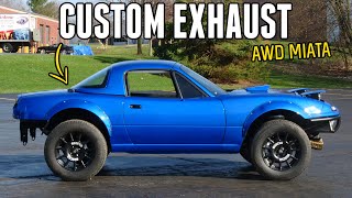 Fabricating a CUSTOM EXHAUST for the Subaru Powered AWD MIATA [upl. by Gombosi]