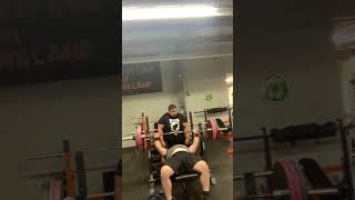 325x16 reps bench press easy reps strongman strengthtraining benchpress [upl. by Spillihp180]