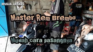 cara pasang master rem Brembo di Beat new muliajaya25 [upl. by Aurea]