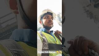 Fresher civil engineer civilengineering freshers constructionsite hardworking sadshorts video [upl. by Kassity396]