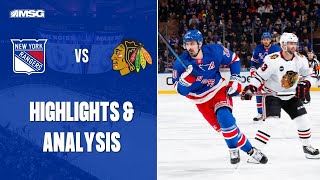 Brennan Othmann Makes NHL Debut In Rangers Rout Over Hawks  New York Rangers [upl. by Julissa]