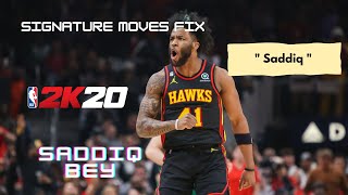 Saddiq Bey Jumpshot and Signature Fix Full Edit  NBA2k20 Mobile [upl. by Aihsiyt951]