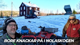 Torp och Motorladdad långweekend Snöoväder ATV biltema plog Ockelbo 6000 sladdfix Suzuki TS50x [upl. by Yanffit727]