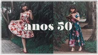 LOOKS ANOS 50 com Vestidos Cuplover [upl. by Orofselet]