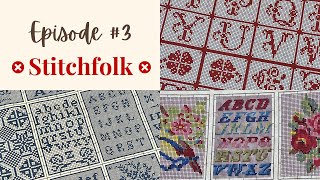 FlossTube Episode 3  Cross Stitch Fabric Project Bags and a Halloween Treat for you [upl. by Rehpotsirhc790]