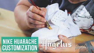 How to Customize Nike Huarache  Vachetta and Mint  Angelus Paint [upl. by Eneleoj597]