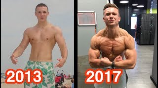 4 years natural body transformation  fat  skinny  shredded  100K Subs [upl. by Paris277]