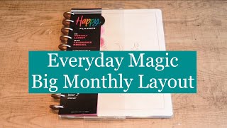 BIG Everyday Magic MONTHLY Layout Flip Through  Happy Planner  Fall Back Into Planning Series [upl. by Wilen313]