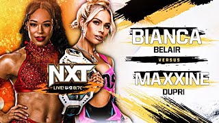 BIANCA BELAIR VS MAXXINE DUPRI  WWE 2K24  NXT HIGHLIGHTS [upl. by Komsa]