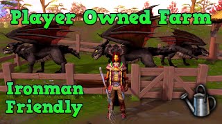 Runescape 3 Ironman Friendly Player Owned Farm Guide  Updated 2020 [upl. by Aerda]