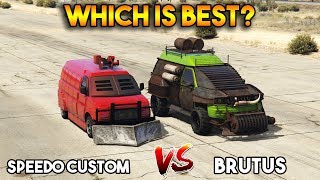 GTA 5 ONLINE  BRUTUS VS SPEEDO CUSTOM WHICH IS BEST [upl. by Nairrod637]