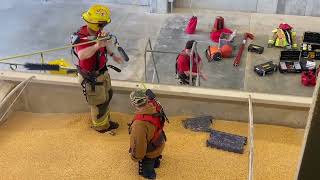 Farm safety  Grain bin rescue [upl. by Ayhtnic]