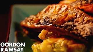 Roasted Mackerel with Garlic and Paprika  Gordon Ramsay [upl. by Leerzej]