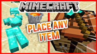 Placeable Items Mod MCPE  Addons For Minecraft Pe [upl. by Llebanna]