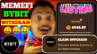 Memefi Airdrop Bybit Withdrawal  MemeFi Bybit Withdrawal Process  Memefi Bybit Claim [upl. by Ladnar544]