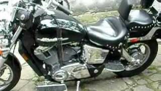 Honda Shadow 1100 Spirit 2006 exhaust sound [upl. by Kinsman533]