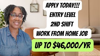 ENTRY LEVEL WORK FROM HOME JOB 2024  2ND SHIFT 3PM  1130PM EST  MAKE A DIFFERENCE IN LIVES [upl. by Jariv]