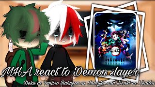 MHA react to Demon slayerDeku as Tanjiro Bakugou as Inosuke Denki as Zenitsu [upl. by Nossila442]