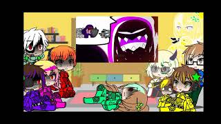 Among us Rodamrix characters react to the original story part 13  Glitchys family [upl. by Vanny286]