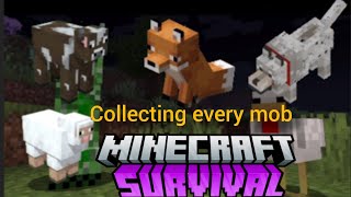 Minecraft but collecting every mob  Minecraft survival series part5 collecting every mob ctr [upl. by Ndnarb781]