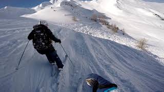 Skiing La Plagne 2018 On and off Etroits Black Piste [upl. by Wertheimer]