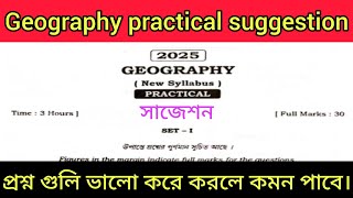 hs geography practical question suggestion 2025 [upl. by Twedy]