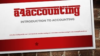 Introduction to Accounting  Lecture  1 [upl. by Aecila]