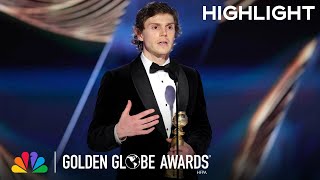 Evan Peters Wins Best Actor in a Limited Series  2023 Golden Globe Awards on NBC [upl. by Ecinna836]