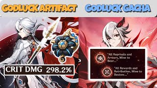 Arlechinno but Godluck Artifact VS Godluck Gacha [upl. by Francisca]