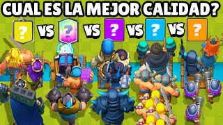 CUAL ES LA MEJOR CALIDAD  CAMPEONES vs LEGENDARIAS vs EPICAS vs ESPECIALES vs COMUNES CLASH ROYALE [upl. by Eciryt]