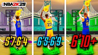 BEST JUMPSHOTS FOR EVERY HEIGHT BUILD amp THREE POINT RATING ON NBA 2K25 BEST SHOOTING SETTINGS 2K25 [upl. by Ydor280]