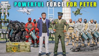 GTA 5  MICHAEL NEW POWERFUL FORCE TO FIGHT PETER  BB GAMING [upl. by Ofelia]