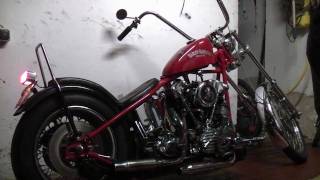 1947 Knucklehead Chopper Kickstart [upl. by Omrellig]