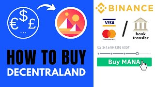 How to buy Decentraland MANA ✅ StepbyStep Tutorial [upl. by Oringas]