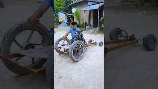 Making homemade RC car 🚗  Bike engine shots project experiment sujanexperiment [upl. by Kapor]