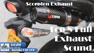 Top 8 Full Exhaust Sound Suzuki GSR 600  LeoVince Arrow Yoshimura Scorpion Devil [upl. by Kyte165]