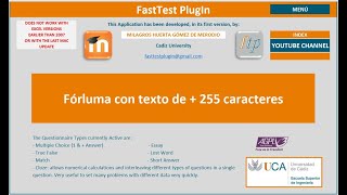 FastTest PlugIn  FÓRMULAS con 255 caracteres en Excel [upl. by Ahsineg608]