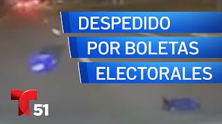 Despiden a empleado luego de que boletas electorales cayeran de camión [upl. by Kitarp]