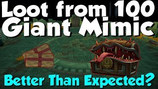 Loot from 100 Giant Mimic Elite Runescape 3 Is it any good [upl. by Sirtimed787]