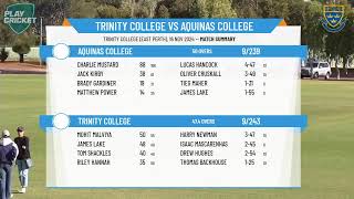 Trinity College v Aquinas College [upl. by Anayek]