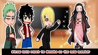 •Straw hats react to Nezuko Kamado as new crew• One piece react [upl. by Bergh]