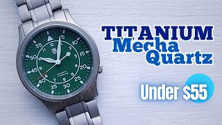 Unreal Berny Titanium MechaQuartz T2566M Review  Titanium VH31 Field Watch Surprise [upl. by Ellesirg]