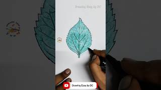 leaf drawing easy  easy leaf drawing  easy drawing ideas  easy trick for leaf drawing shorts [upl. by Percy688]