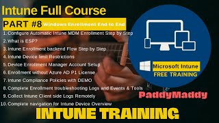 Intune Training Series No8  How to configure Windows Enrollment  Intune Compliance Settings [upl. by Eronaele]