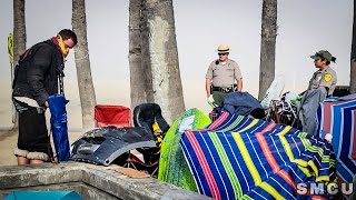 Homeless Man Refuses to Vacate Venice Beach Encampment [upl. by Klayman85]