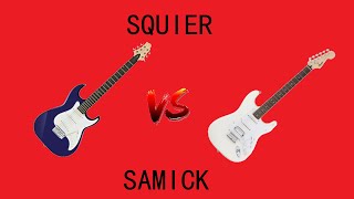 Squier Stratocaster VS Samick Stratocaster  Part 1 overview [upl. by Philana]