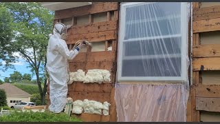 How To Apply Spray Foam Insulation On old Walls That Didnt Have Insulation Before [upl. by Wivinia]