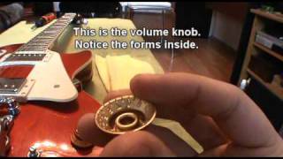 How to replace a volume knob on a les paul guitar  it was loose [upl. by Leahci227]