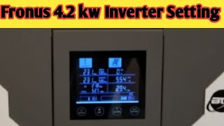 Fronus 42 kw Solar Inverter Setting [upl. by Sivolc]